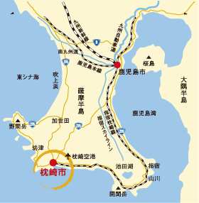 鹿児島県南薩地図
